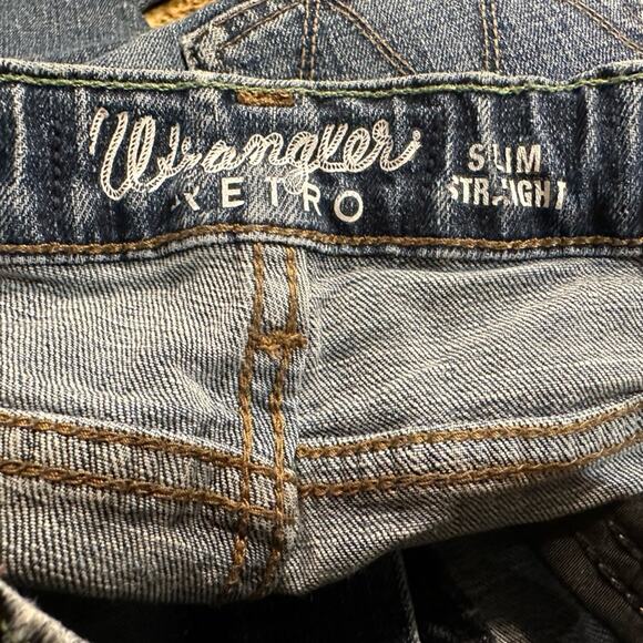 Wrangler Retro Youth 16 Slim Western Denim Jeans Adjustable Waist - Picture 4 of 8